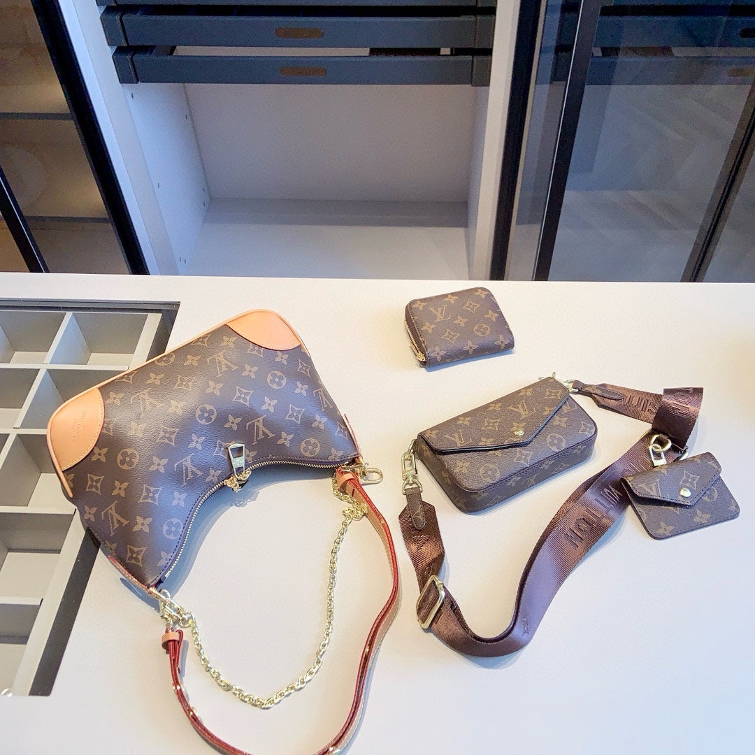 【ルイヴィトン】♢世界的大ヒットバケットバッグ|4点セット|カラーストラップでおしゃれ♪数量限定!