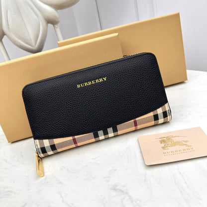 【バーバリー】送料関税込 大人気長財布 二つ折り コンパクト