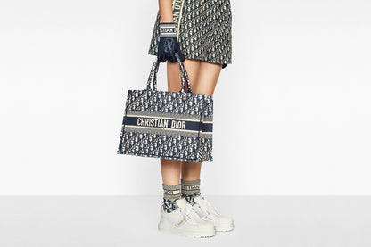 【ディオール】◆大人気 BOOK TOTE 定番柄刺繍 トートバッグ-3 sizes