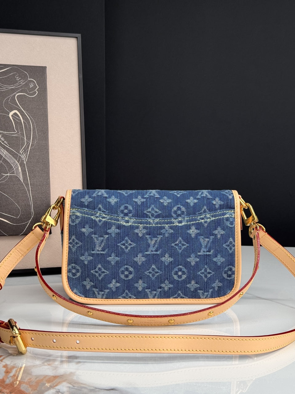 【ルイヴィトン】大人気♪ ディアヌ 肩がけ ショルダーバッグ デニム