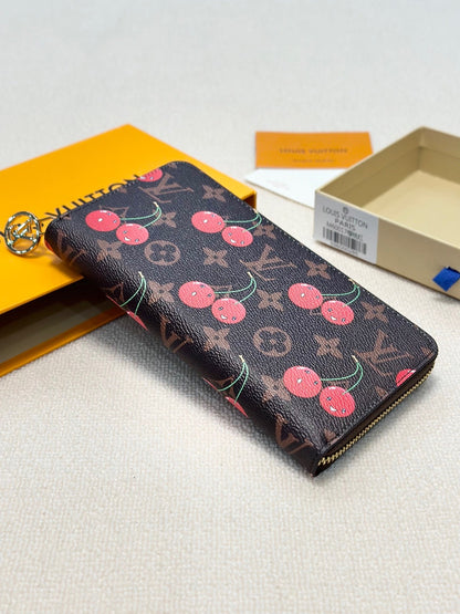 【ルイヴィトン】 ジッピー・ウォレット モノグラム ♪ チェリー