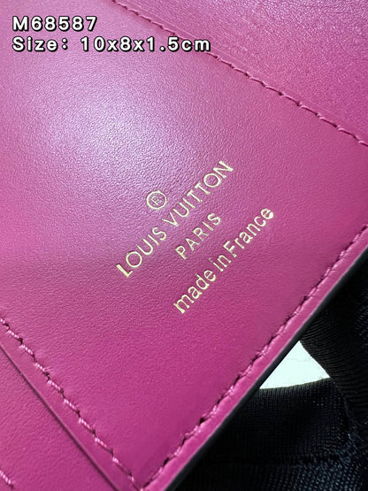 【ルイヴィトン】送料無料◆ポルトフォイユ・カプシーヌ牛革3つ折り財布M68587