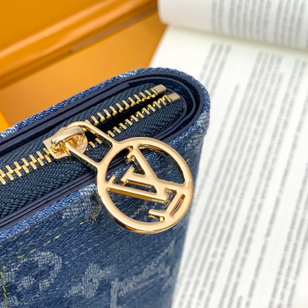 【ルイ・ヴィトン】限定★大人気デニム素材の二つ折り財