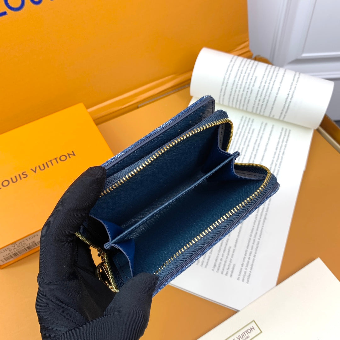 【ルイ・ヴィトン】限定★大人気デニム素材の二つ折り財
