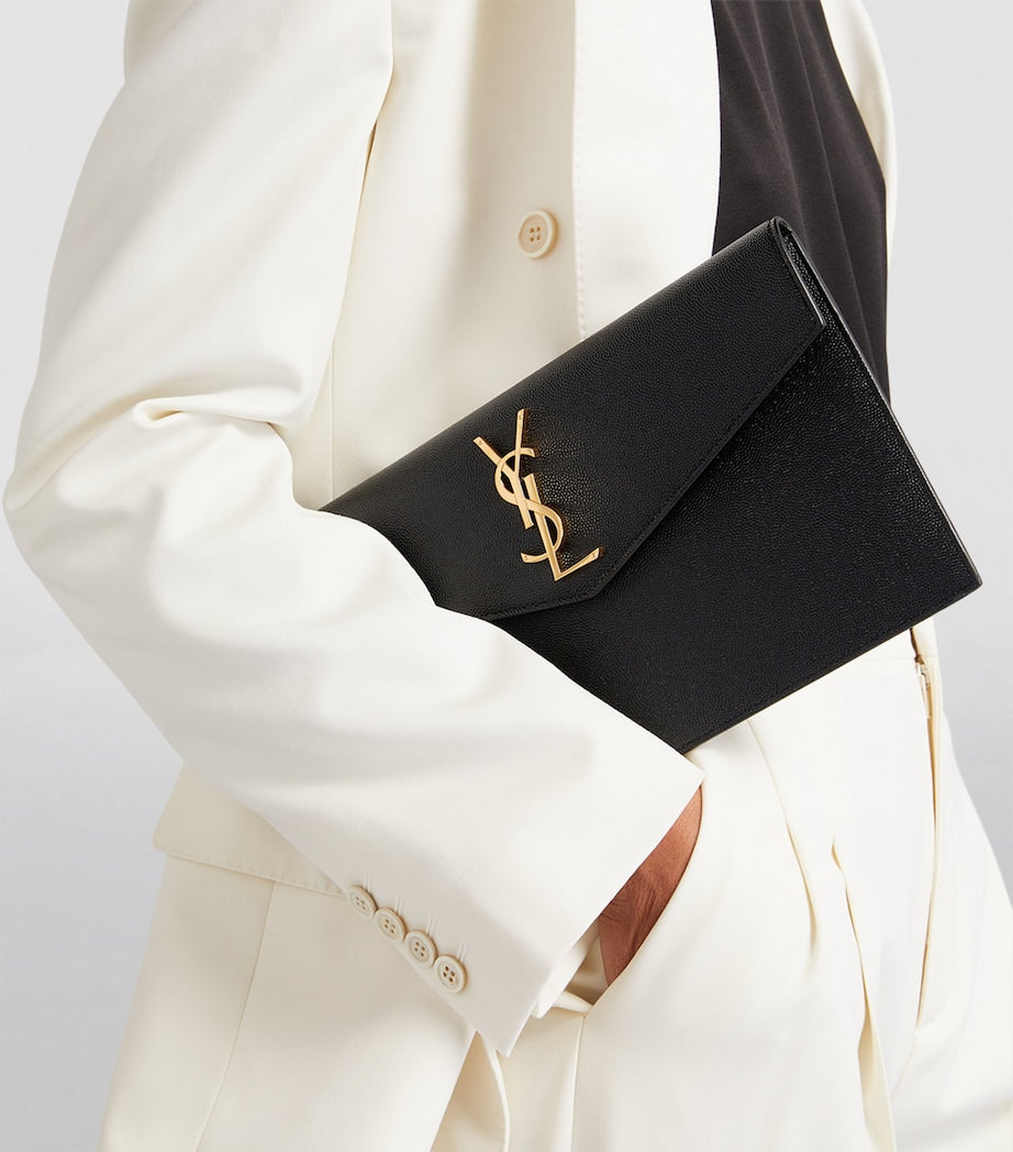 【サンローラン】贅沢な装いに  Uptown レザー クラッチBag 早い者勝ち