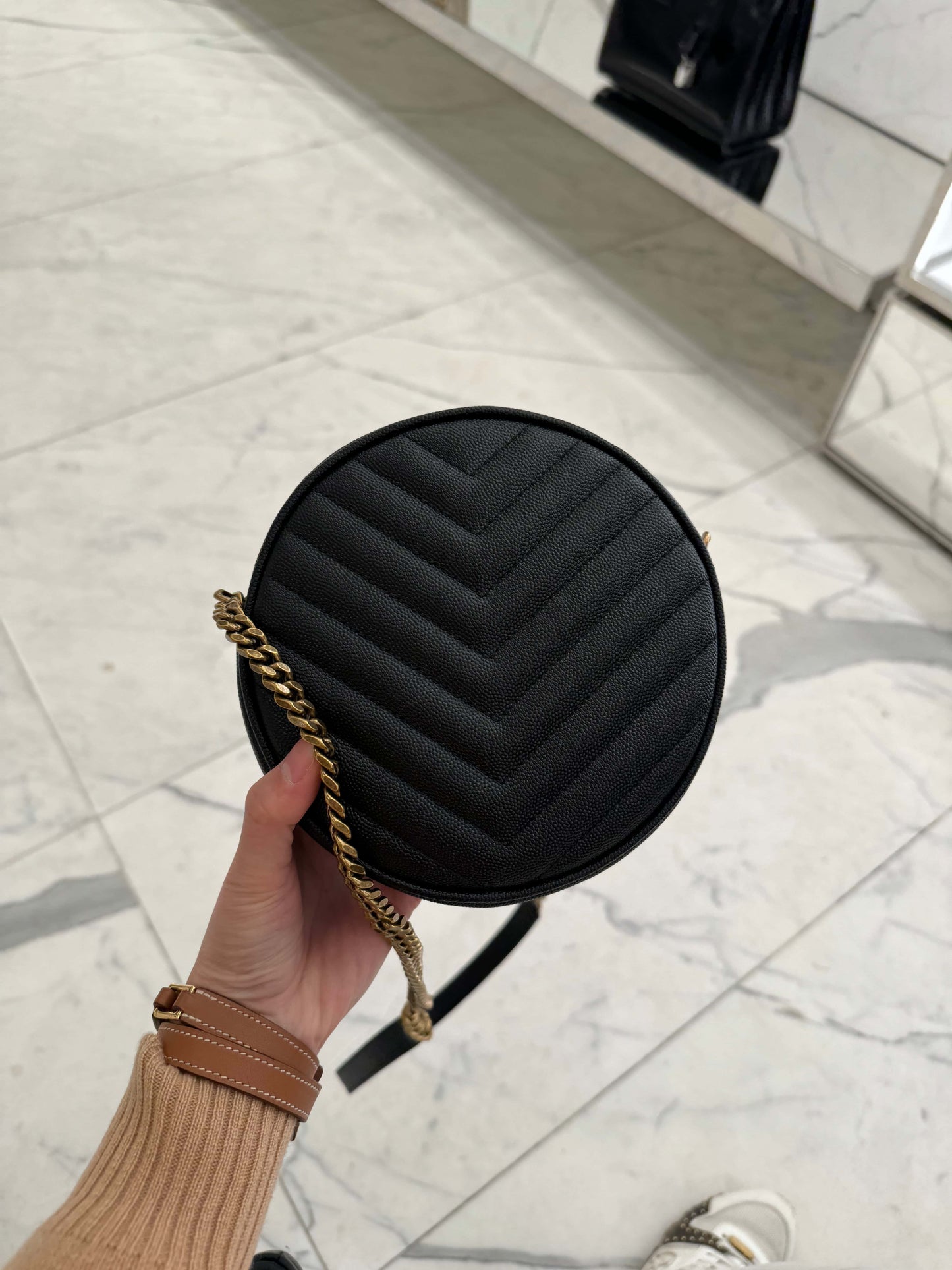 【サンローラン】 x ショルダーバッグ  ラウンド型カメラバッグ